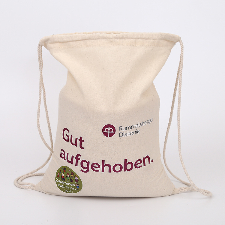 Cotton Drawstring Backpack