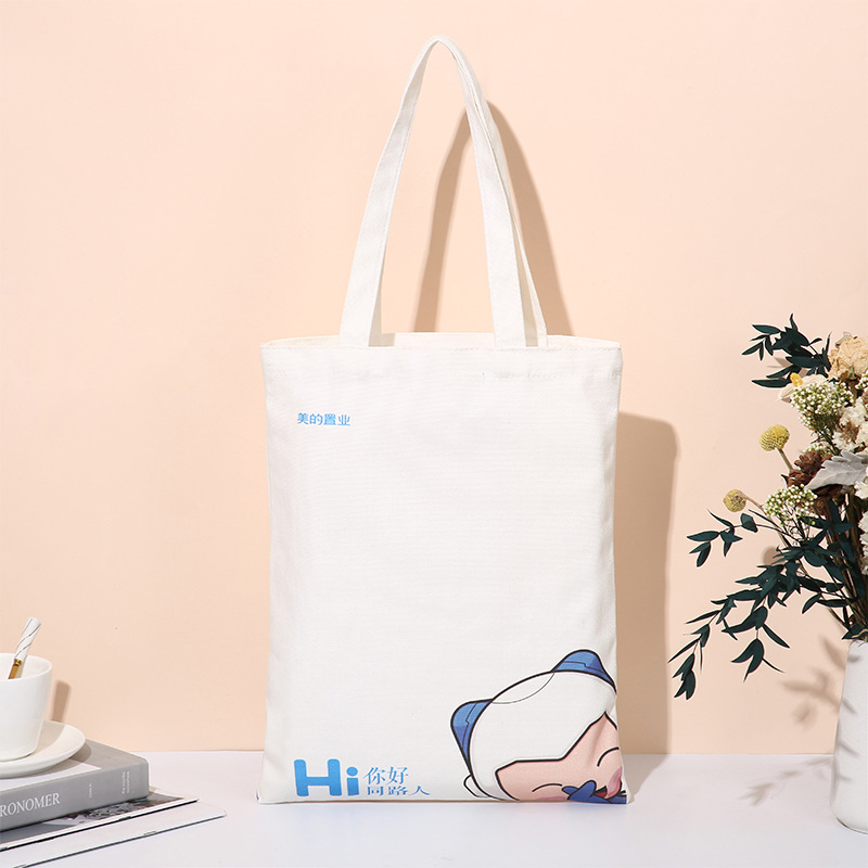 Cartoon Print Canvas Tote